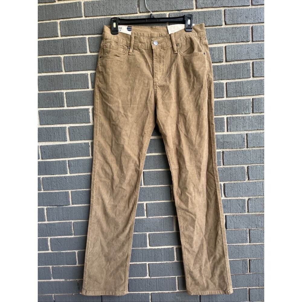 Marine Layer Flex Terry Pants Mens 30x30 Beige Corduroy Slim Straight